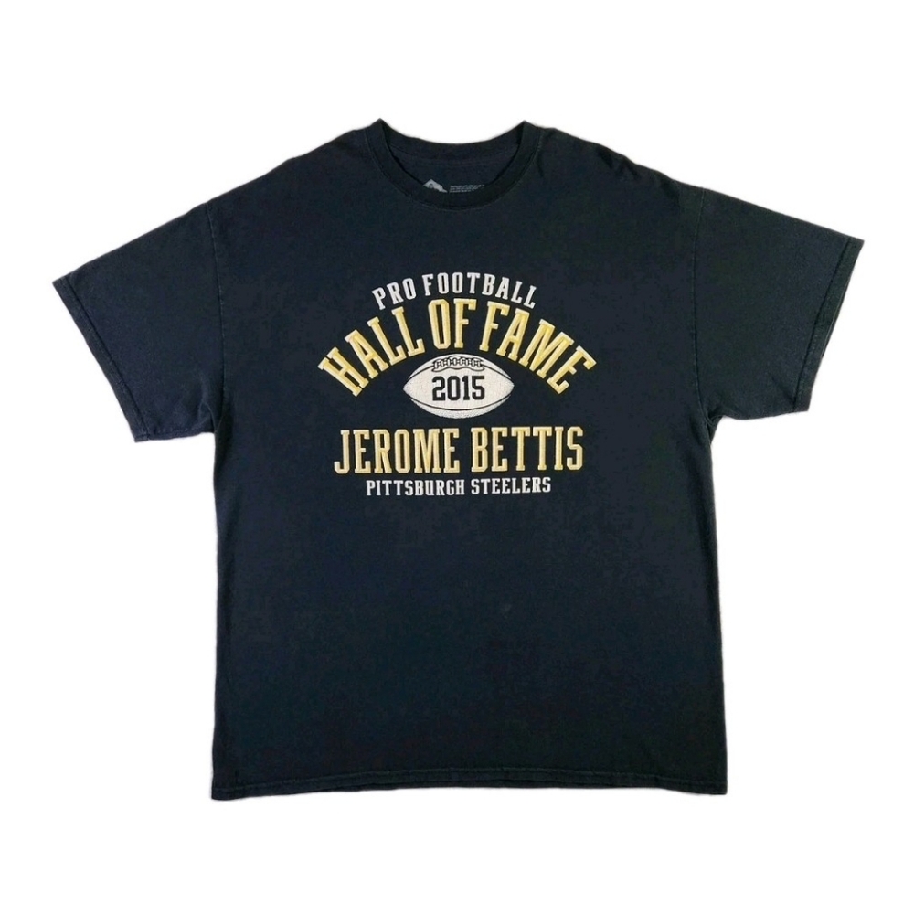 Pittsburgh Steelers Shirt XL Distressed NFL Football Sportswear Jerome Bettis